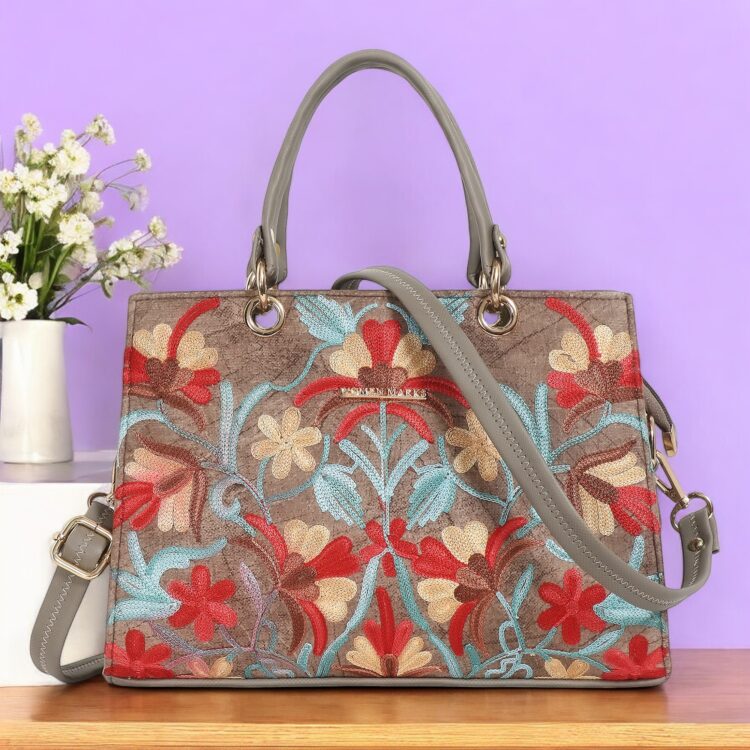 Floral Embroidery Handbag - Image 5