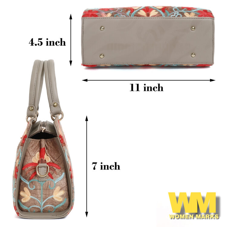 Floral Embroidery Handbag - Image 8