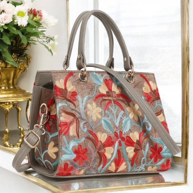 Floral Embroidery Handbag