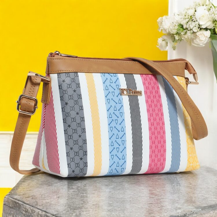 Stripe Pattern Sling bag